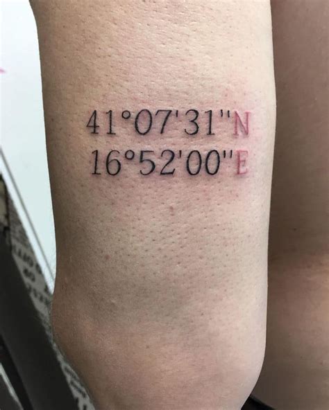 101 Amazing Coordinate Tattoo Designs You Need To See Coordinates Tattoo Tattoo Designs Tattoos