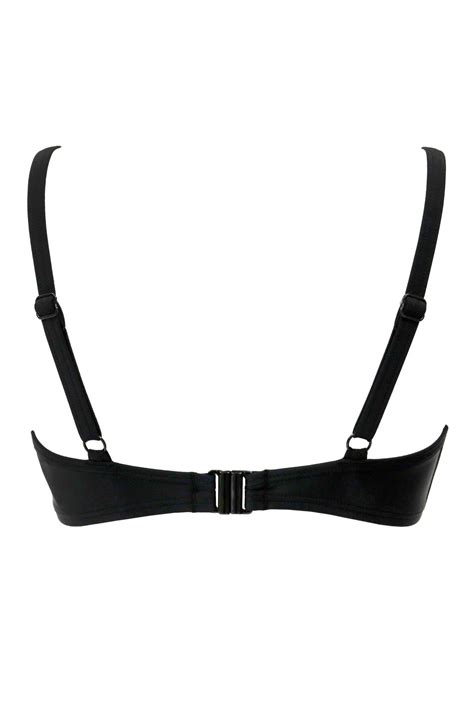 Free Spirit Lightly Padded Underwired Twist Front Bikini Top In Black Pour Moi