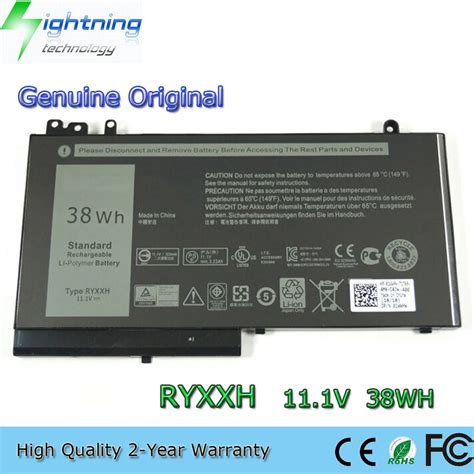 New Genuine Original Ryxxh V Wh Laptop Battery For Dell Latitude