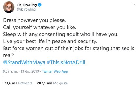 J K Rowling Writes About Her Reasons For Speaking Out On Sex And Gender Issues Traducci N Radar