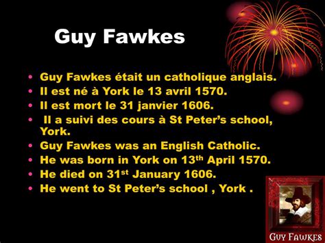 Ppt Guy Fawkes Et La Conspiration Des Poudres Powerpoint Presentation