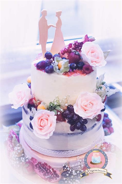 Romantisch Edle Naked Cake Torte Wedding Hochzeit Kuchenkönigin