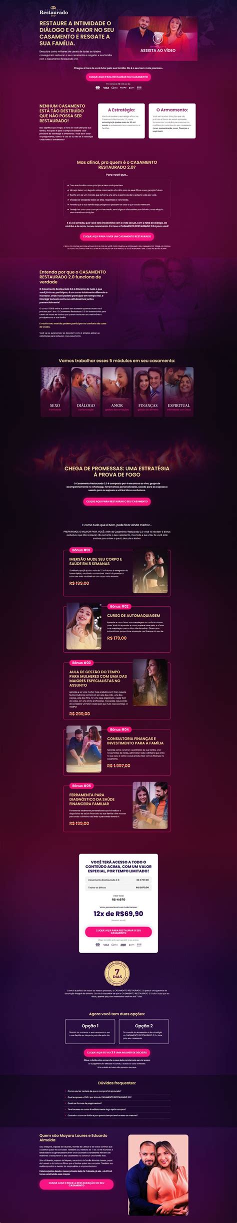 Página De Vendas On Behance Web Design Landing Page Blogging