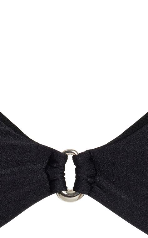 Simkhai Astrid Ring Detailed Bikini Top Black Reversible
