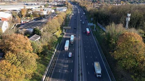 british thoroughfare aerial hyperlapse  dynamic motorway motion