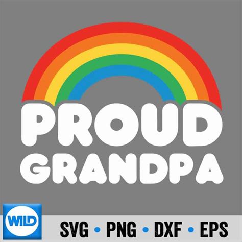 Grandpa SVG Proud Grandpa Lgbt Flag Gay Pride Lgbtq SVG WildSvg
