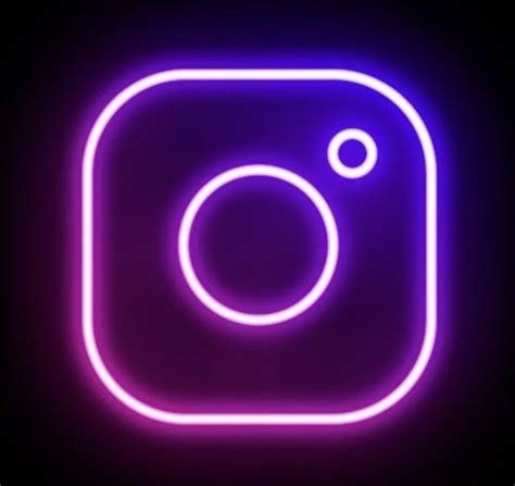 Neon Purple Instagram Icon In 2022 Neon Signs App Icon Galaxy Phone