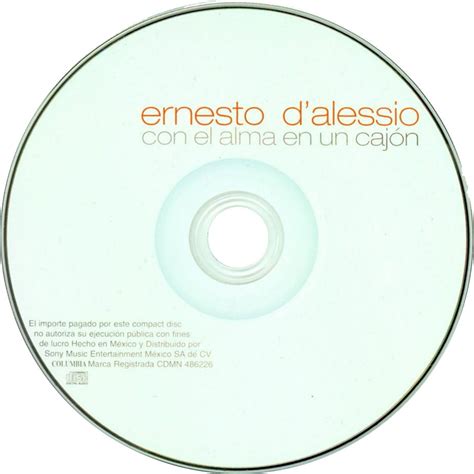 Carátula Cd de Ernesto D alessio Con El Alma En Un Cajon Portada