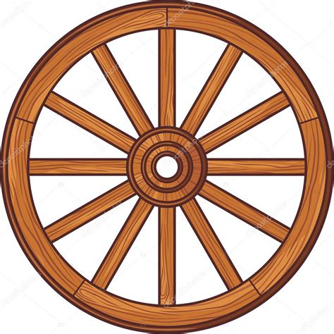 Roda De Madeira Velha Vetor De Stock Tribaliumivanka 26765321