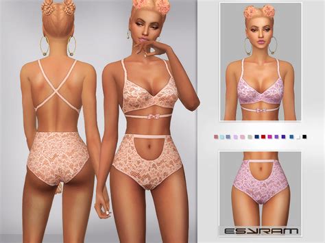 The Sims Resource Scarlet Lingerie Lace Set