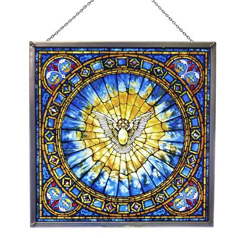 Tiffany Holy Spirit Stained Glass Square Ewtn Religious Catalogue