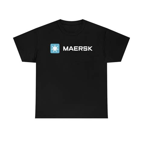 Maersk Logo Unisex T Shirt Black Orange Navy Red Etsy Canada
