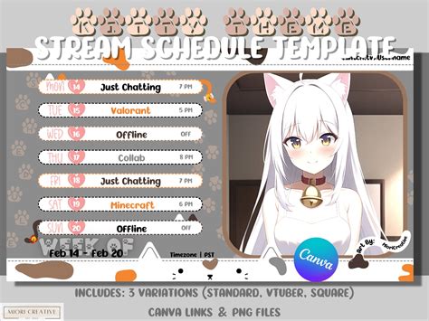 Vtuber Schedule Template