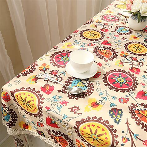 Table Cover Lemon Hour Rectangle Dining Room Modern Tablecloth With