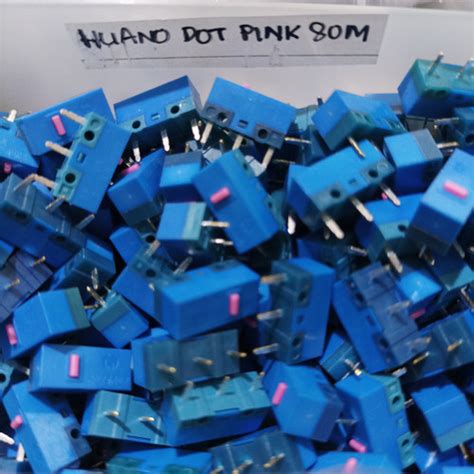 Jual Micro switch huano blue shell dot white blue pink 20m 50m 80m ...