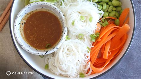 Recipe Edamame Noodle Bowl With Peanut Sauce Oshi Health