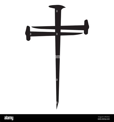 Nail Cross Christian Nail Cross Vector Illustrator Stock Vector Image