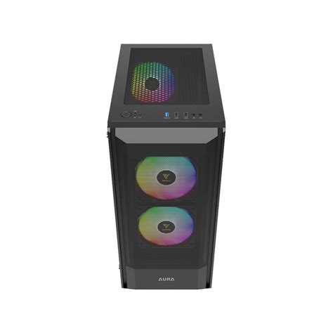 Datacillcom Informatica - GABINETE GAMER GAMDIAS AURA GC6 ARGB ATX COM 3 FANS PRETO - Datacillcom ...