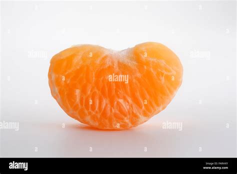 Close Up Of The Peeled Mandarin Orange Segment Stock Photo Alamy