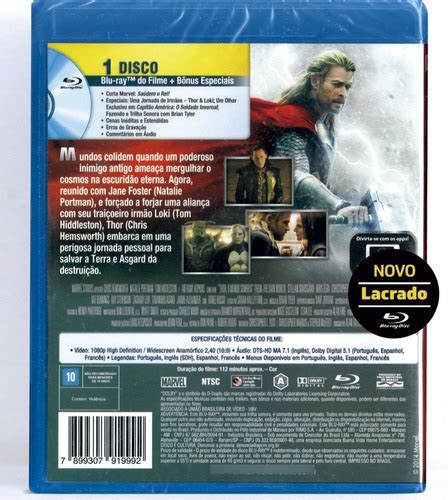 Blu Ray Thor Mundo Sombrio Original Novo Lacrado Mercadolivre