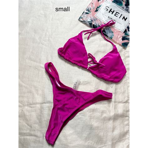 Brandnew Two Piece Swimsuit Bikini One Piece Bathing Suit S H E I N Swim Wear Shopee Philippines