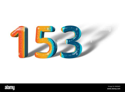 3d number 153 hi-res stock photography and images - Alamy