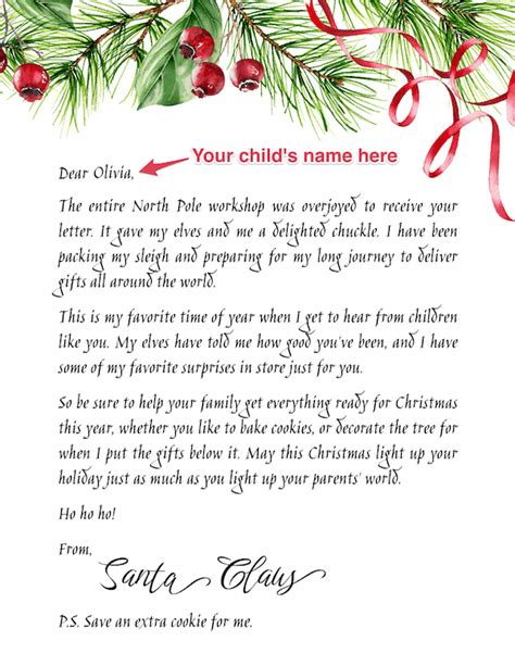 Free Christmas Letter Templates Download Word