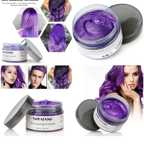 Mofajang Hair Mofajang Hair Purple Color Wax Unisex Diy Mud Dye Cream Temporary Modeling Hot