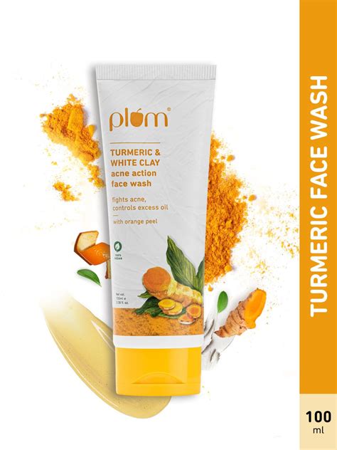 Buy Plum Turmeric & White Clay Acne Action Face Wash 100ml - Face Wash ...