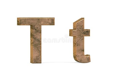 Brass D Letra T Mai Scula Tridimensional E Min Scula T Cobertas