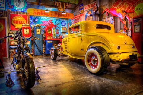 Hot Rod Garage Photography By Stuart Row Artmajeur