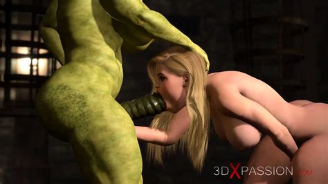 Futa Orc With A Huge Dick Fucks Hard A Sexy Blonde Slut At Drtuber