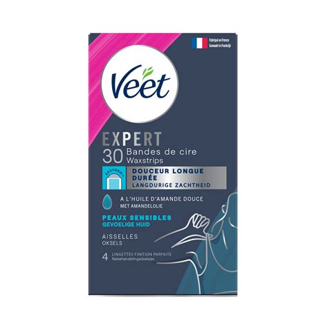 Veet Expert Bandes De Cire Froide Peaux Sensibles Aisselles X30 Veet