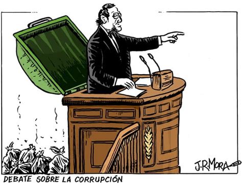 Debate sobre la corrupción JRMora humor gráfico