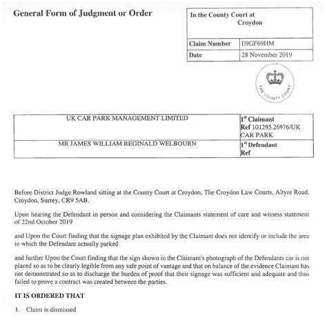 Sample Court Order Form Template