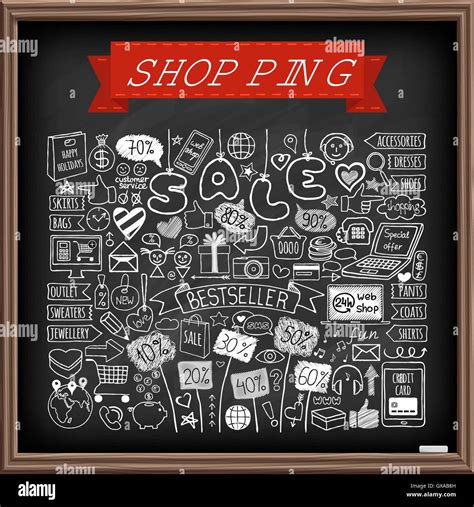 Shopping Doodle Set Stock Vector Image Art Alamy