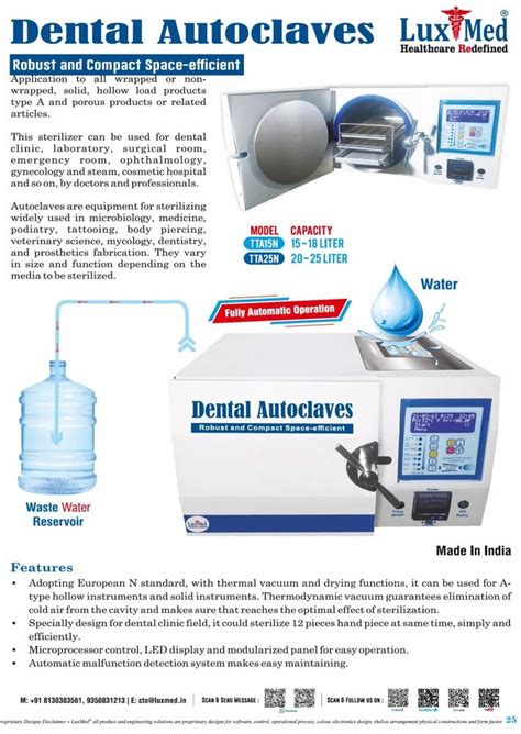 Dental Autoclave At ₹ 70000piece Chattarpur New Delhi Id