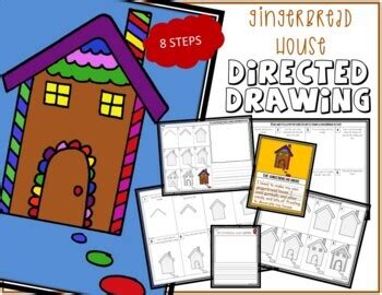 Directed Drawing - Christmas GINGERBREAD HOUSE by CrazyCreations on TpT