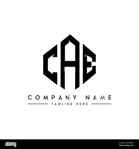 Cae Letter Logo Design With Polygon Shape Cae Polygon And Cube Shape