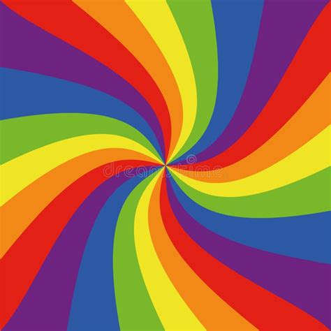 Groovy Pride Month Pattern Rainbow Color Abstract Retro Swirl