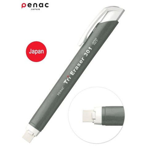Ластик с держателем Penac Tri Eraser, выдвижной, серый корпус - купить ...