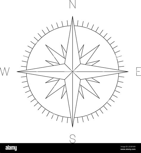 Compass Rose Outline