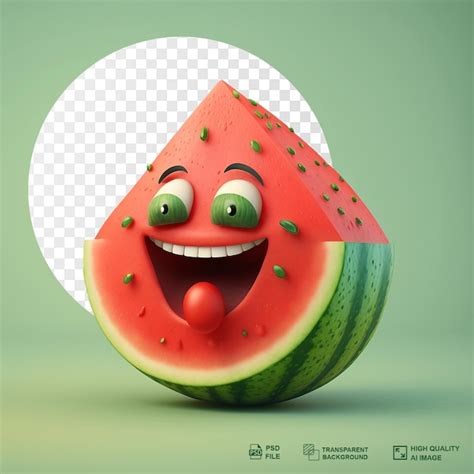 Frutas De Personajes De Dibujos Animados Con Fondo Transparente