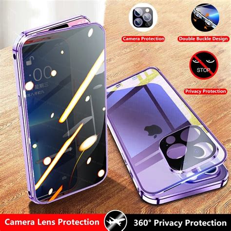 Anti Peep Privacy Magnetic Adsorption Case For IPhone 14 13 12 Pro Max