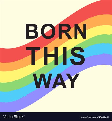 Gay Pride Banner Born This Way Royalty Free Vector Image