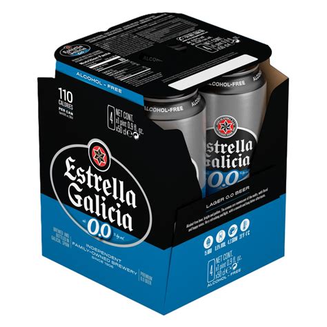 Estrella Galicia 0 0 Non Alcoholic 4pkc 16 9 Oz Alcohol Fast Delivery By App Or Online