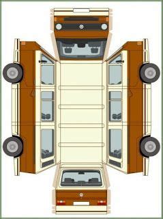 Papercraft recortable de un auto familiar Coche de cartón Juguetes