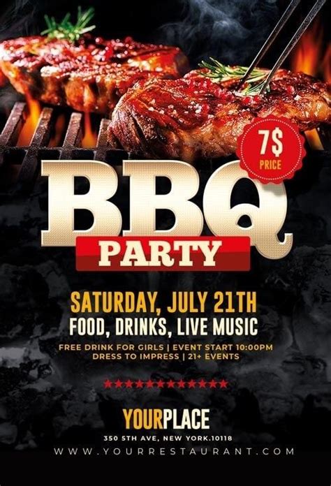 Bbq Flyer Psd Templates Barbecue Party Bbq Party Invitations Bbq