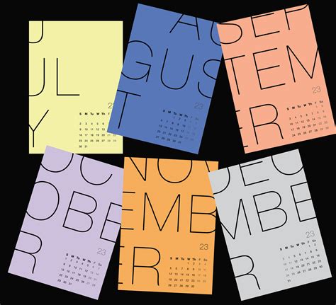 Modern Calendar Design on Behance