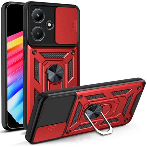 Etui Pancerne Do Infinix Hot I Camshield Slide Czerwone Sklep Xgsm Pl